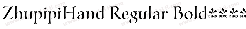 ZhupipiHand Regular Bold字体转换